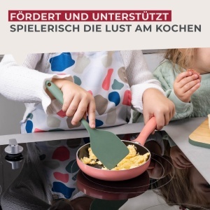 Spatula Mini Fackelmann din Silicon si Inox, Hitzebestandig 230C, Verde - Img 4