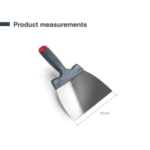 Spatula profesionala Lacor 60534 din otel inoxidabil lama trapezoidala 22cm maner ergonomic - Img 2