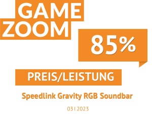 Speedlink Gravity RGB Stereo Soundbar - difuzor PC cu conexiune Bluetooth pentru smartphone/tableta si mufa de 3,5 mm, iluminare RGB, conexiune casti si microfon, negru - Img 5
