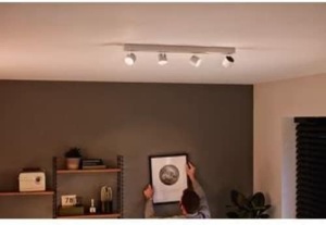 Spot de tavan Philips myLiving Star, 4x4,5W, Alb - Img 7