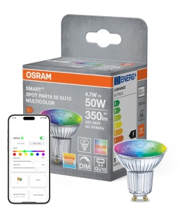 Spot LED inteligent Osram SMART MATTER, 4.7 W, RGBW, Dimmabil, GU10 - Img 5