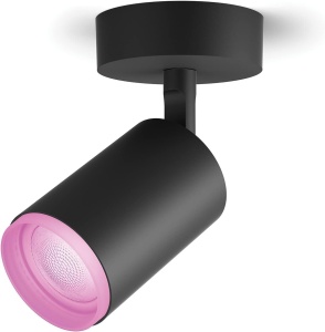 Spot LED inteligent Philips Hue Fugato, 350 lm, dimmabil, 16 milioane culori, negru - Img 2