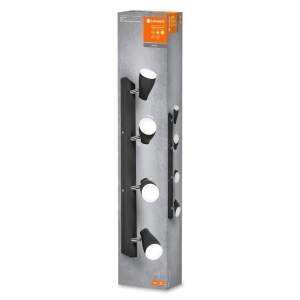 Spot LED LEDVANCE GU10, 4x4,3W, 1400lm, Negru, Lumina Calda - Img 3