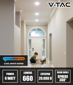 Spot LED V-TAC Pro Series 4x6W, 660 Lumen, Kaltwei 6500K, Diametru 120 mm - Img 6