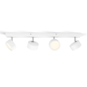 Spoturi LED Philips Bracia 4-flame, 22 W, lumina calda, alb