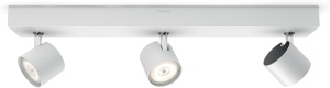 Spoturi LED Philips Star 3 x 45W lumina calda reglabila tehnologie WarmGlow alb - Img 5