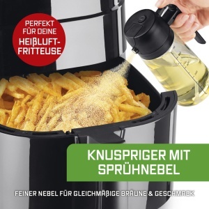 Spray pentru ulei GOURMETmaxx 2-in-1 din sticla, 470 ml, spumare fina si jet controlat - Img 4