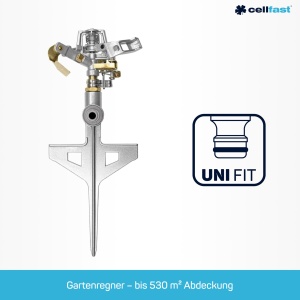 Sprinkler Gradina CELLFAST cu Reglare Stufenregulierung din Metal pentru Rasen si Flori - Img 3