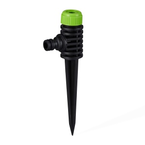 Sprinkler gradina Relaxdays, 30 m, cu prindere in pamant, verde-negru