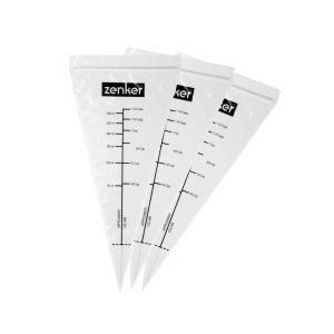 Spritzbeutel Zenker 44732, transparent, din plastic, set 10 bucati