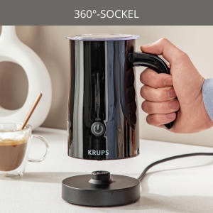 Spumator de lapte electric Krups XL1008 150 ml Antiaderent Oprire automata Negru - Img 7