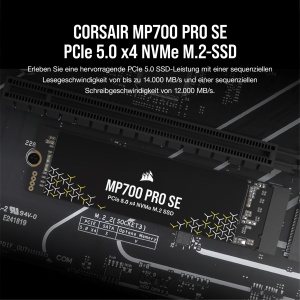 SSD Corsair MP700 PRO SE 4 TB M.2 PCIe 5.0, 14000 MBs, Negru - Img 2