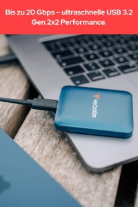 SSD Extern Verbatim Snapback 512GB MagSafe USB 3.2 Gen 2x2 Mocha - Img 6