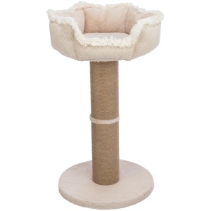 Stalpis pentru pisici Boho, Bej, 83 cm, cu pat moale detasabil