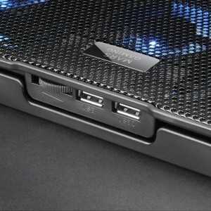 Stand de racire laptop Mars Gaming MNBC23, 6 ventilatoare cu LED albastru, 2 USB 2.0, negru - Img 6