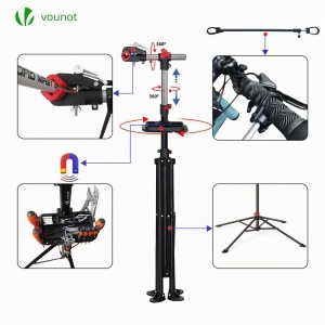 Stand de reparatii pentru biciclete VOUNOT, inalt adjustable, cu suport magnetic pentru unelte - Img 7