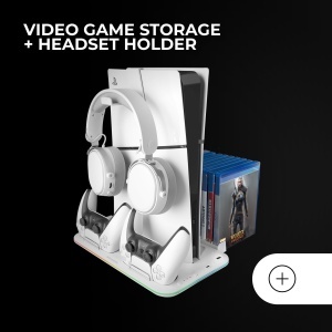 Stand multifunctional pentru PS5 Mars Gaming MPS5-B2, cu racire, RGB si suport pentru casti - Img 5