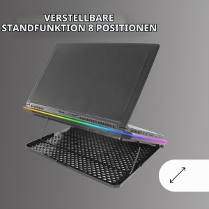 Stand racire pentru laptop Mars Gaming MNBC13, 13 ventilatoare, RGB, negru - Img 4