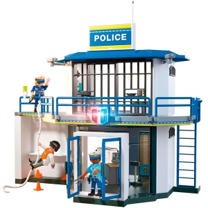 Statia de Politie PLAYMOBIL 71874 cu Verificare si Accesorii pentru Copii - Img 4