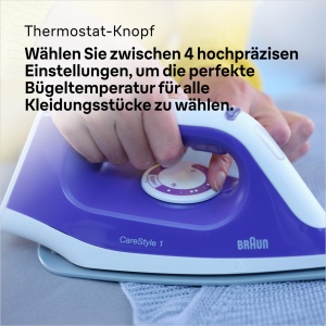 Statie de calcat Braun CareStyle 1 IS1014VI 2200W Abur vertical Alb-Violet - Img 2