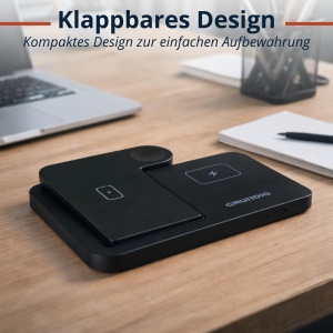 Statie de incarcare 3-in-1 Grundig pentru Apple Watch si iPhone, 10W, design pliabil - Img 7