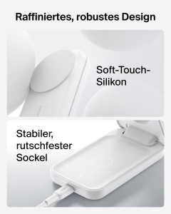 Statie de incarcare Belkin UltraCharge 3 in 1, 25W, Qi2, Alb - Img 4