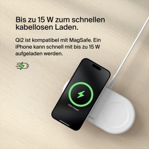 Statie de incarcare wireless Belkin BoostCharge Pro 2-in-1, 15W, alba - Img 4