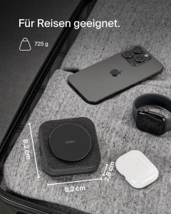 Statie de incarcare wireless Belkin BoostCharge Pro 2-in-1, 15W, MagSafe, compacta - Img 3