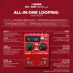 Statie de Looping BOSS RC-10R cu 280 stiluri presetate, 16 kituri de tobe si 2 canale - Img 4