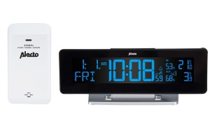 Statie Meteo Alecto WS-2500 cu Display Mare, Termometru si Higrometru, Negru