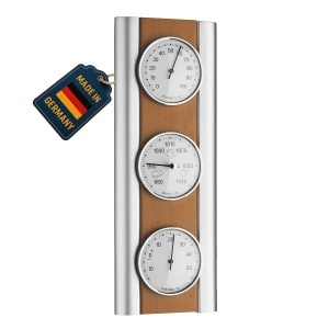 Statie Meteo Analogica TFA Dostmann, Barometru, Termometru, Higrometru, Lemn de Fag