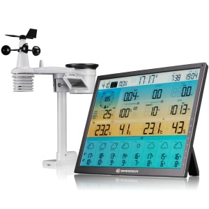 Statie meteo BRESSER 8-Zile 4CAST XL, display 48,3 cm, solar, 7-in-1