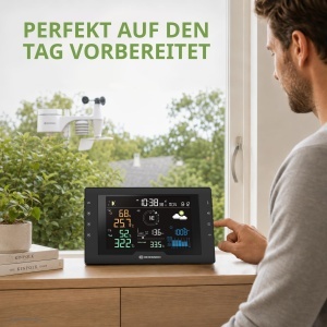 Statie Meteo Bresser Azores Profi cu 5-in-1 Senzor Exterior, Display Colorat - Img 4