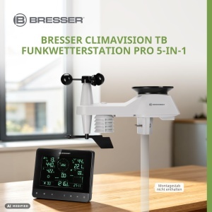 Statie Meteo Bresser ClimaVision TB Pro 5-in-1 cu Display Colorat - Img 2