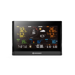 Statie meteo Bresser WLAN Comfort 7-in-1 cu senzor profesional si display color 57 inch Negru - Img 5
