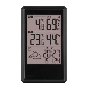 Statie meteo digitala TFA Dostmann ETNA cu senzor extern afisaj clar functie de ceas si alarma negru - Img 5