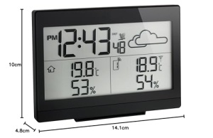 Statie meteo TFA Dostmann 351135 cu senzor exterior prognoza meteo temperatura si umiditate - Img 2