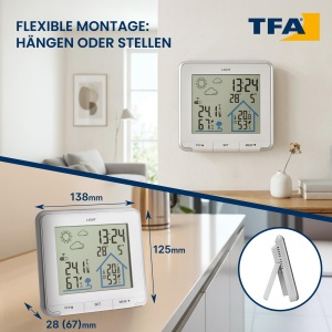Statie Meteo TFA Dostmann Life 35.1153, Digitale, Alb - Img 2