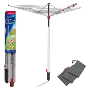 Stativ pentru rufe Vileda Sun-Lift Compact, 40 m, aluminiu, gri