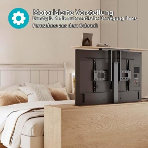 Stativ TV Motorizat Nedis TVSM5840BK - 37-80, Greutate Maxima 60 kg, Culoare Negru - Img 3