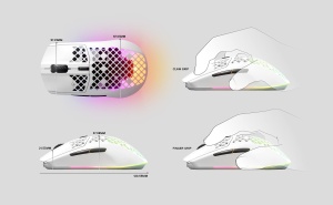 SteelSeries Aerox 3 Wireless Gaming Mouse RGB 18000 DPI Snow - Img 8