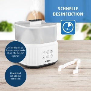 Sterilizator cu aburi reer VapoDryS pentru 5 sticle, 500W, albantracit - Img 2