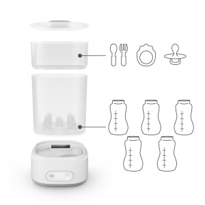 Sterilizator electric de sticle Kinderkraft SANVO 3in1, capacitate 5 sticle, fara chimicale - Img 4