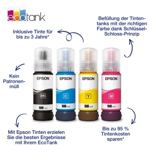 Sticla cerneala Epson EcoTank 103 Original, 70ml, Galbena, Compatibila cu L3110 si L3150 - Img 2