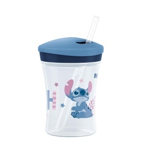 Sticla cu pai NUK First Choice, 230 ml, design Lilo Stitch, pentru copii - Img 1