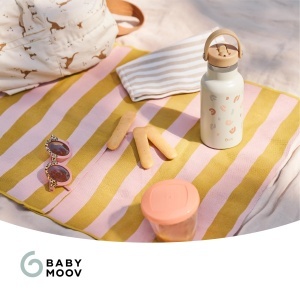 Sticla de apa izoterma Babymoov Little Explorer 350ml Ivory, cu sistem anti-picurare - Img 8