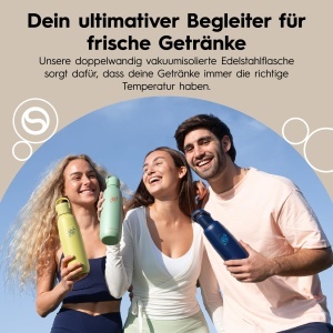 Sticla de inox SodaStream Fizz Go 0,9L, termorezistenta, bej - Img 4