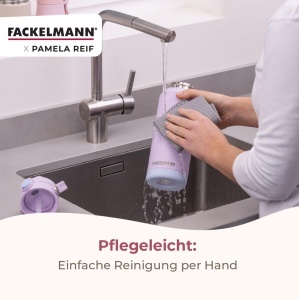 Sticla izolata Fackelmann x Pamela Reif 360 ml, inox si silicon, design practic - Img 8