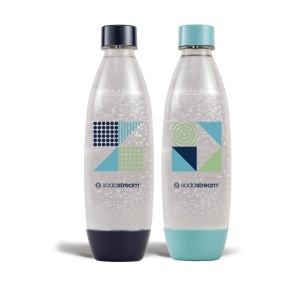 Sticla pentru apa carbogazoasa SodaStream, 2 flacoane de 1L, BPA-free, spalabila