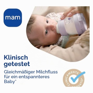 Sticla pentru bebelusi MAM Easy Start 320 ml, set 2 buc, anti-colici, lila - Img 6
